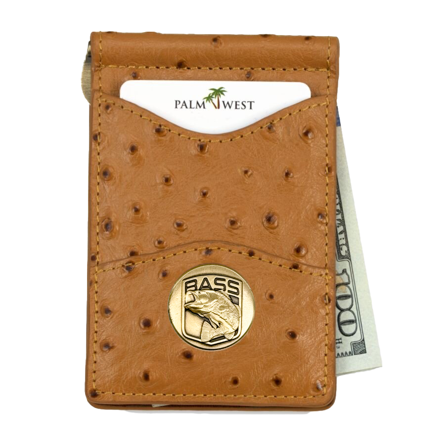 225MRFID Denver Money Clip - Ostrich Print