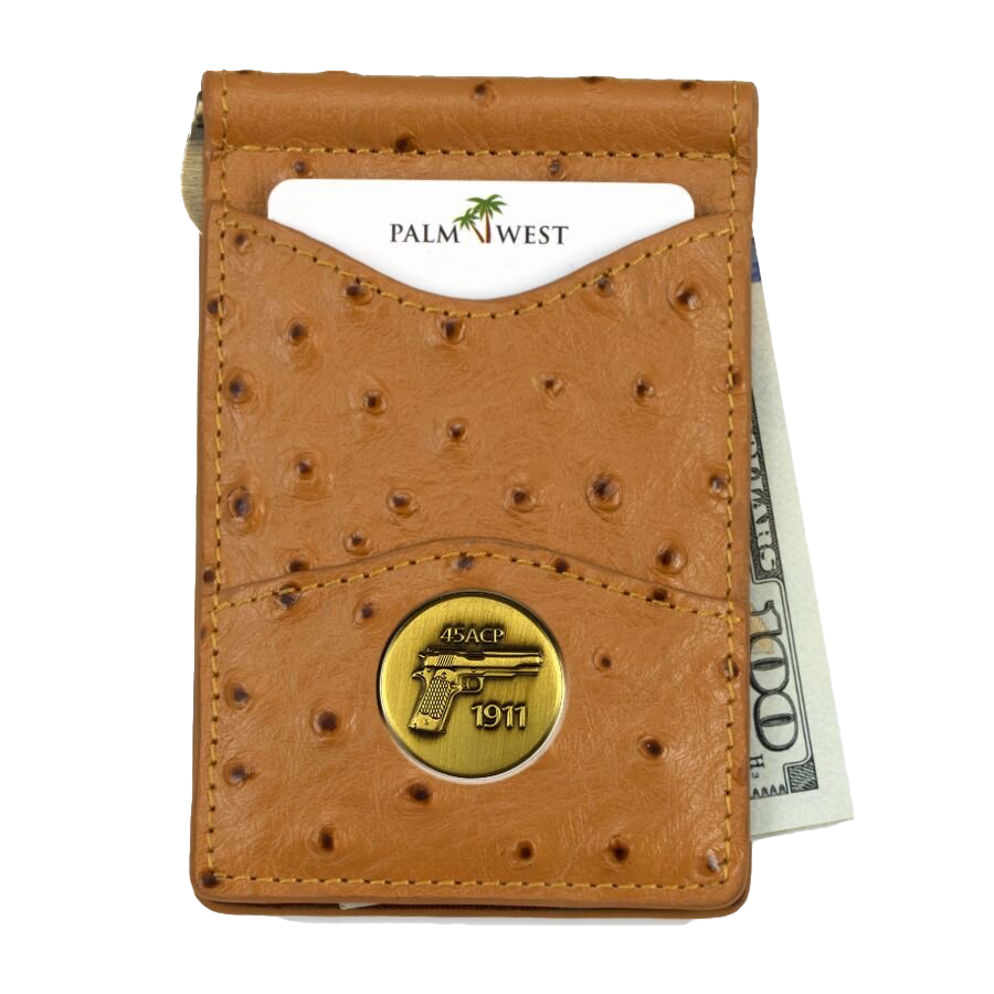 225MRFID Denver Money Clip - Ostrich Print
