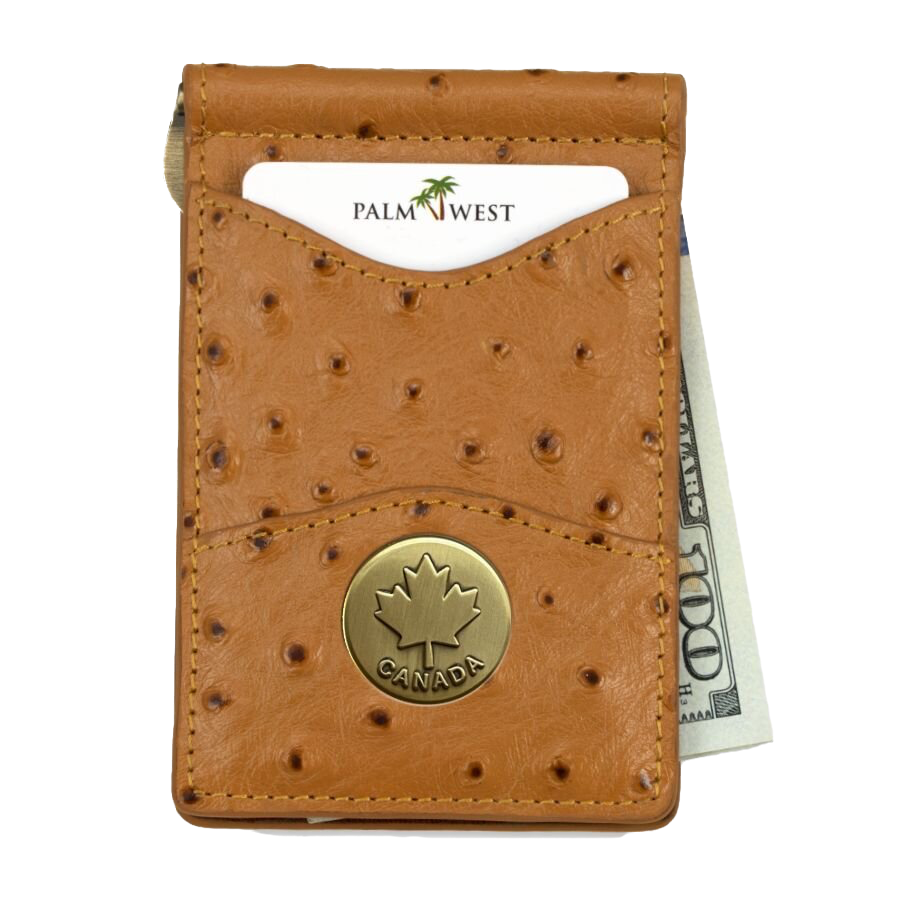 225MRFID Denver Money Clip - Ostrich Print