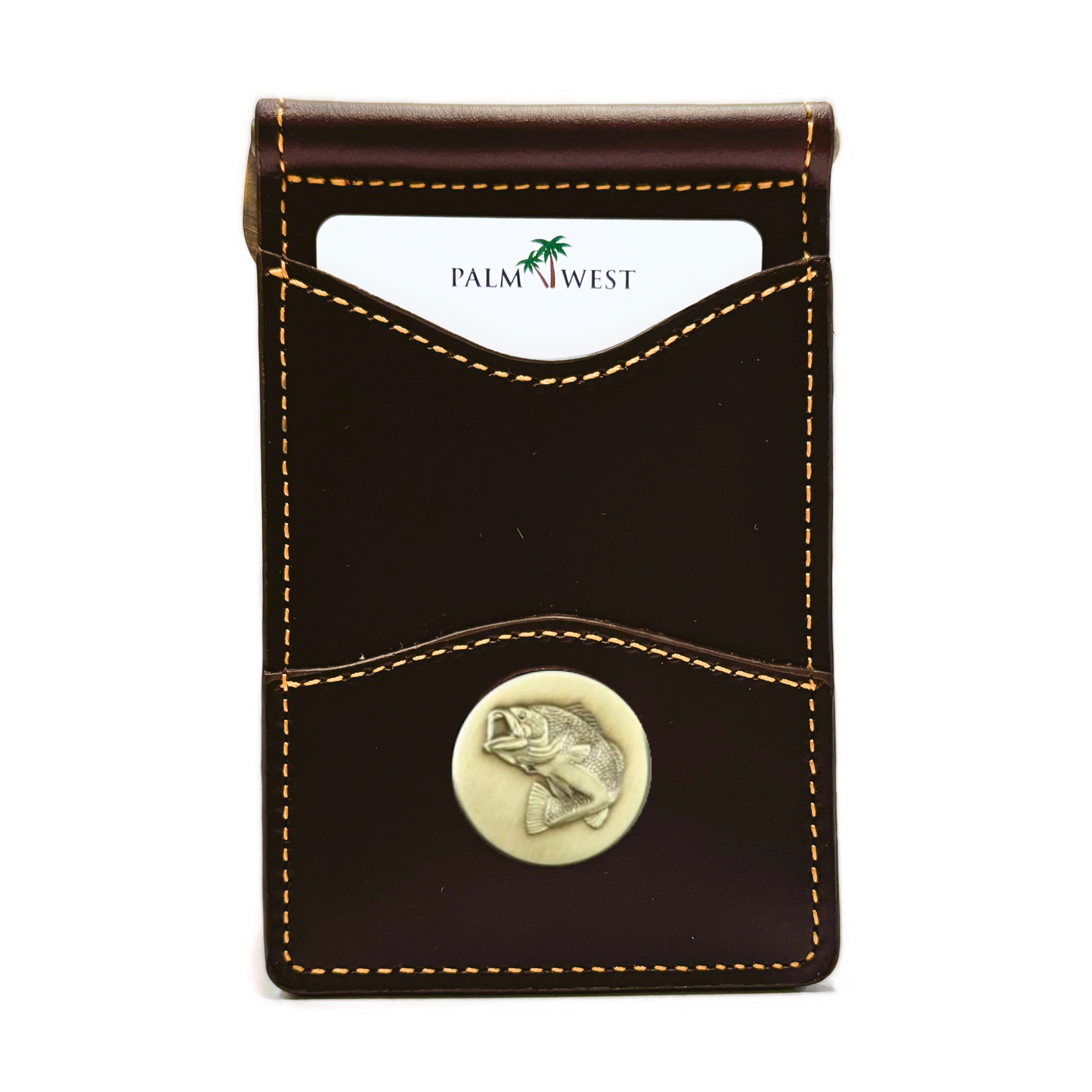 225MRFID Denver Money Clip - Dark Brown