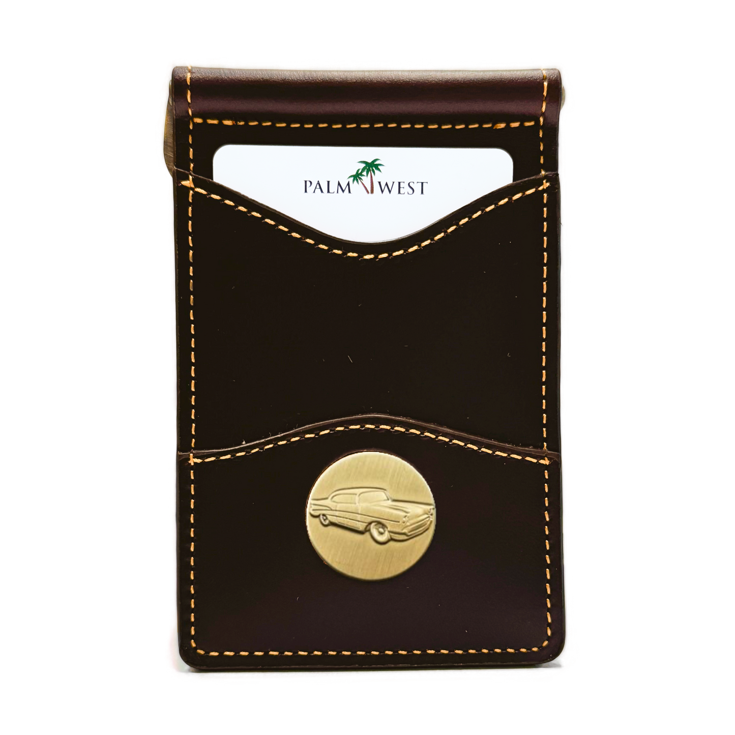 225MRFID Denver Money Clip - Dark Brown