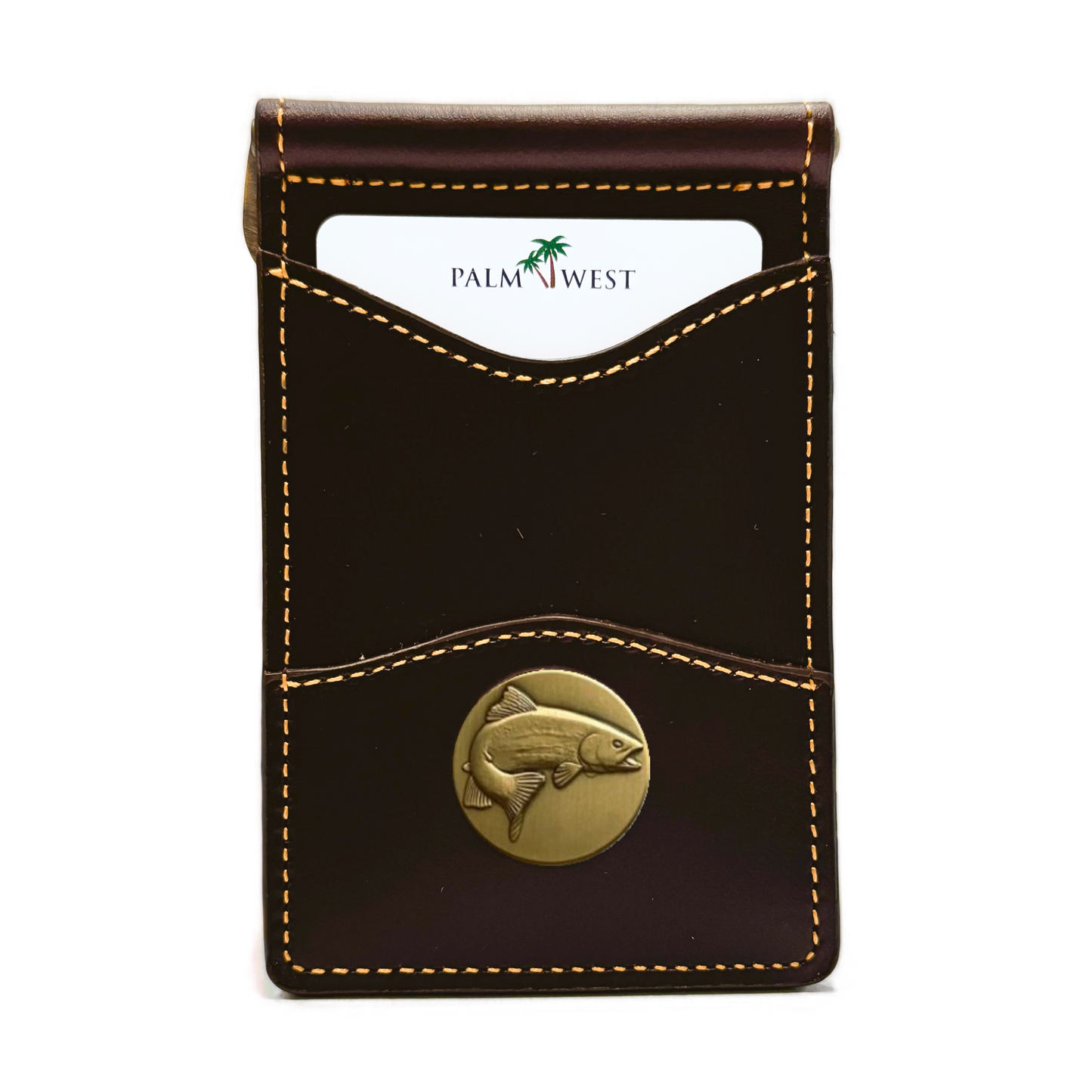 225MRFID Denver Money Clip - Dark Brown