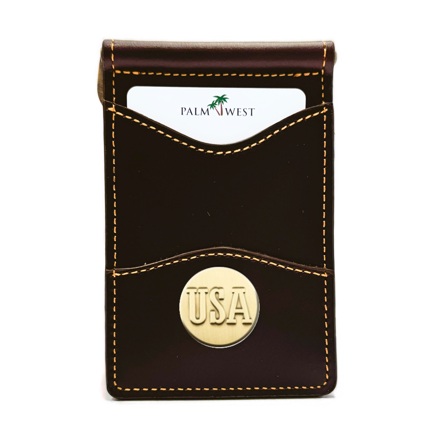 225MRFID Denver Money Clip - Dark Brown