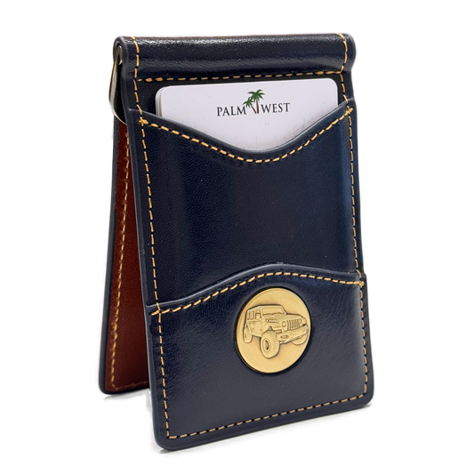 225MRFID Denver Money Clip - Navy Blue