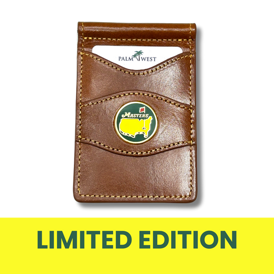 MASTERS Ball Marker Money Clip, Saddle Tan