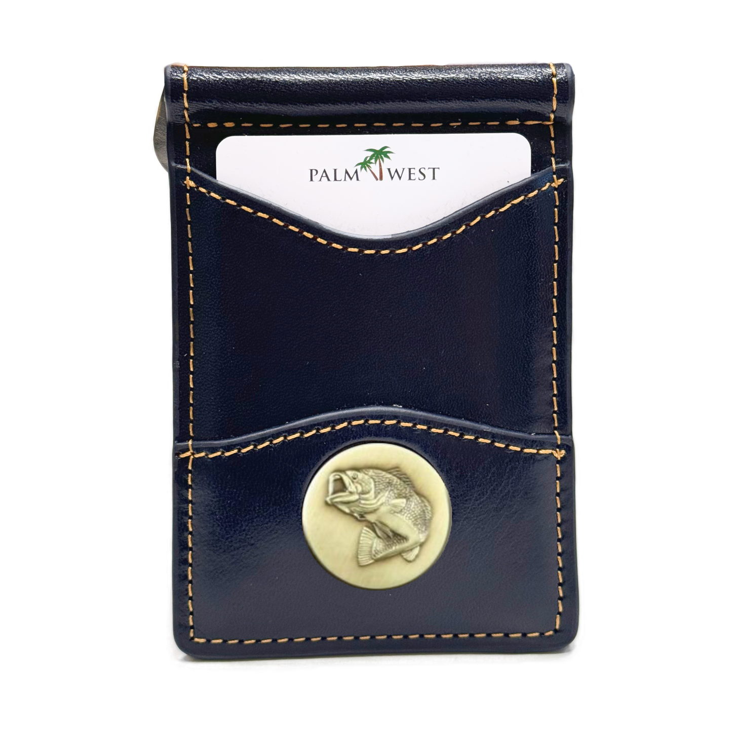 225MRFID Denver Money Clip - Navy Blue