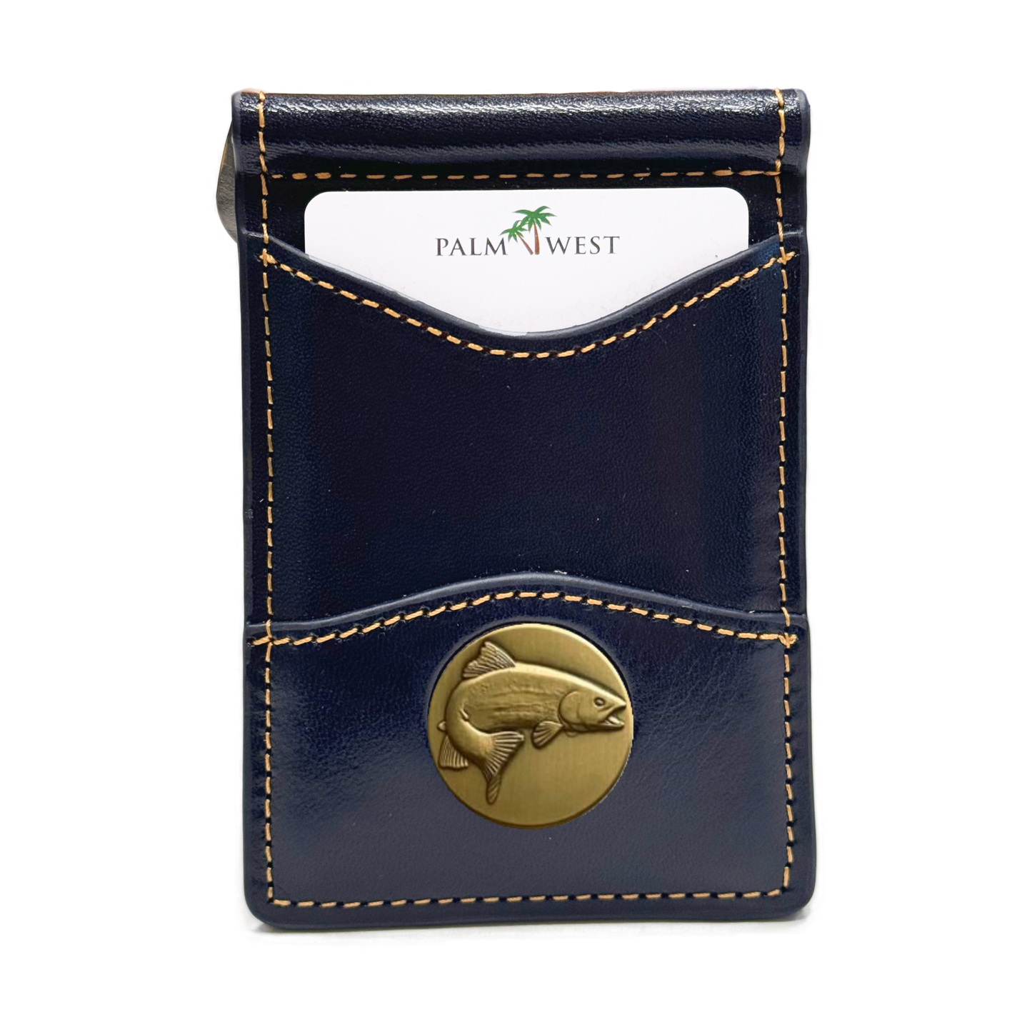 225MRFID Denver Money Clip - Navy Blue