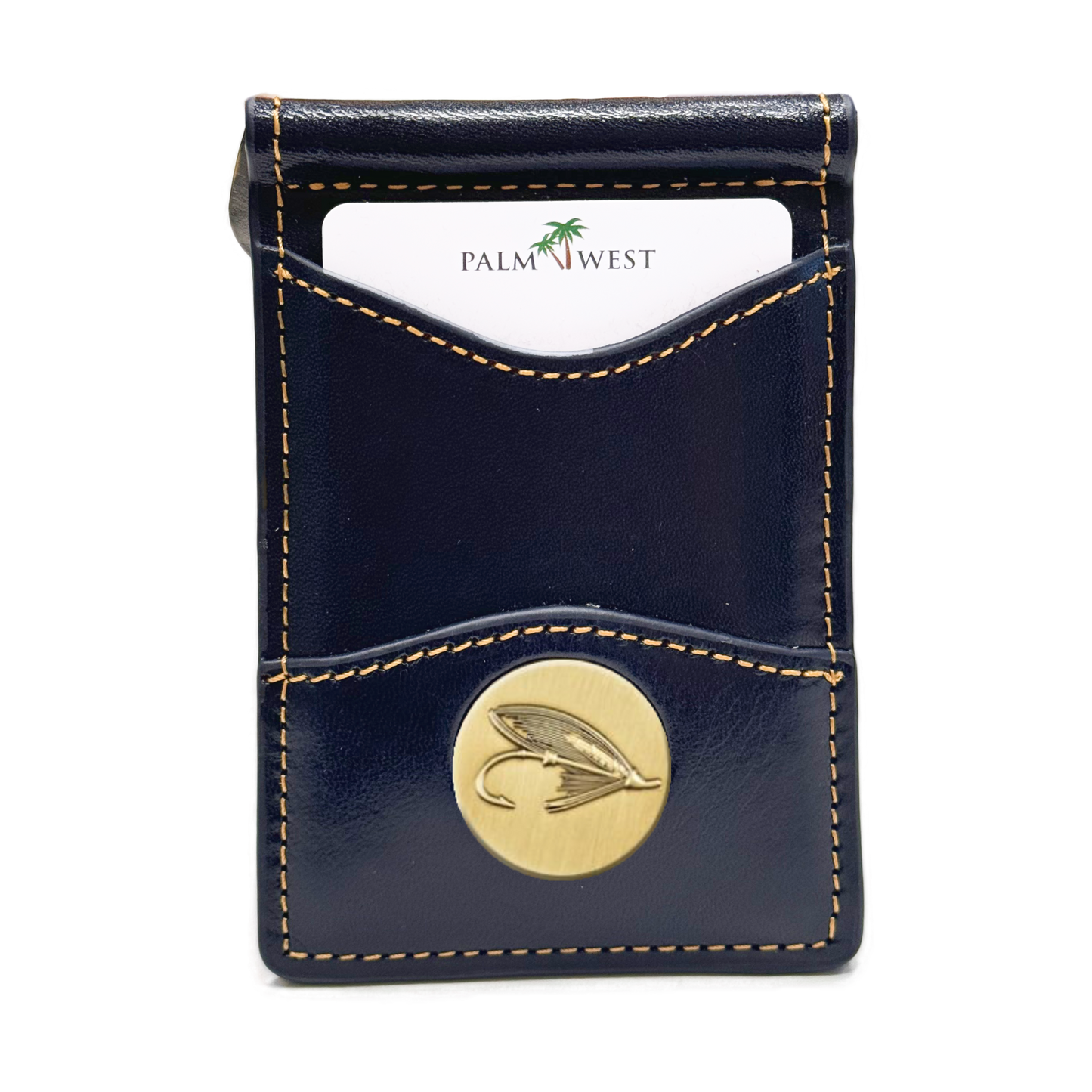 225MRFID Denver Money Clip - Navy Blue