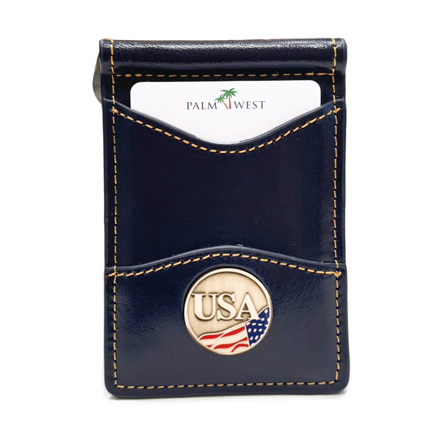 225MRFID Denver Money Clip - Navy Blue