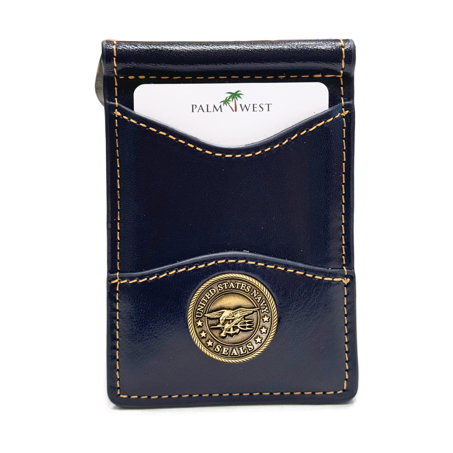 225MRFID Denver Money Clip - Navy Blue