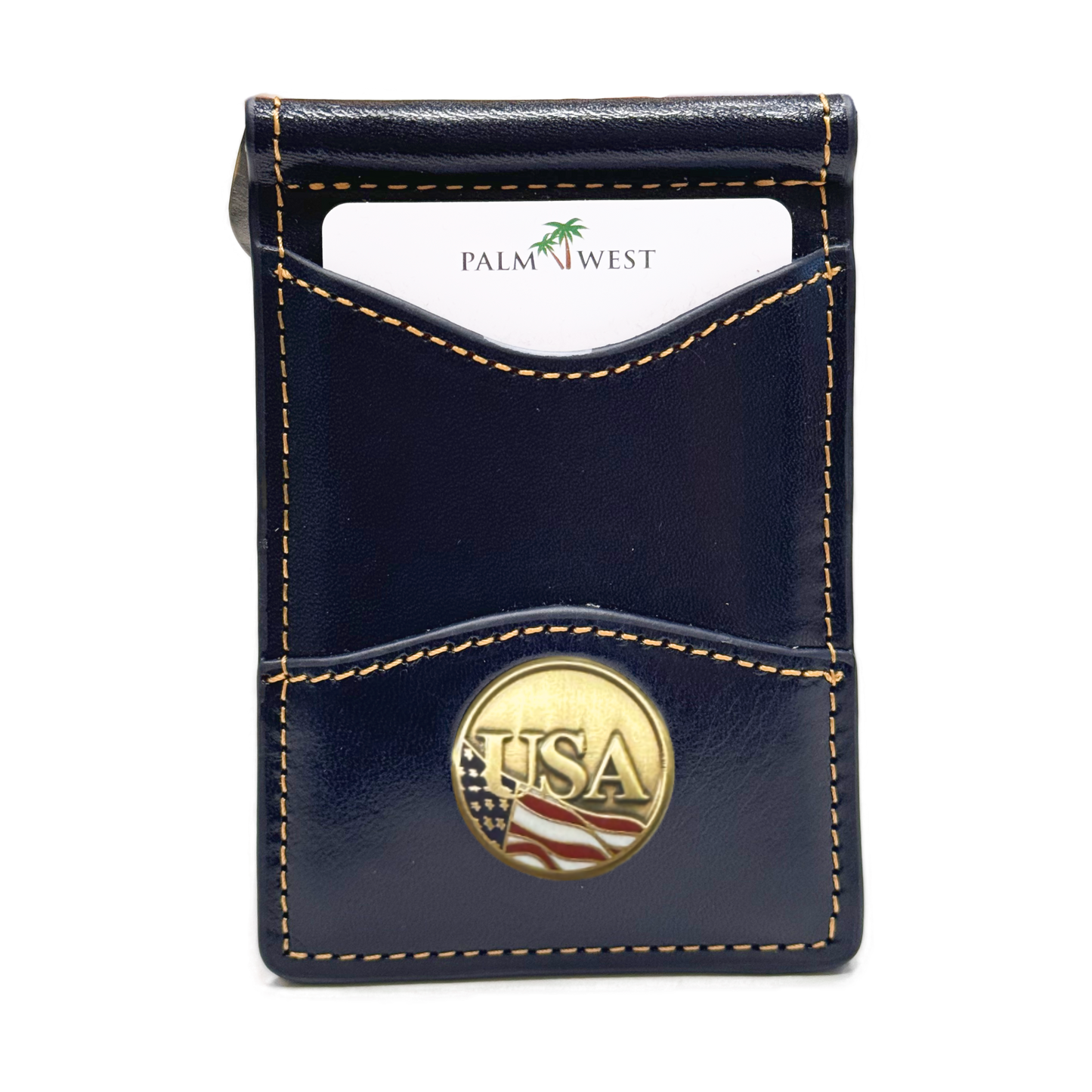 225MRFID Denver Money Clip - Navy Blue