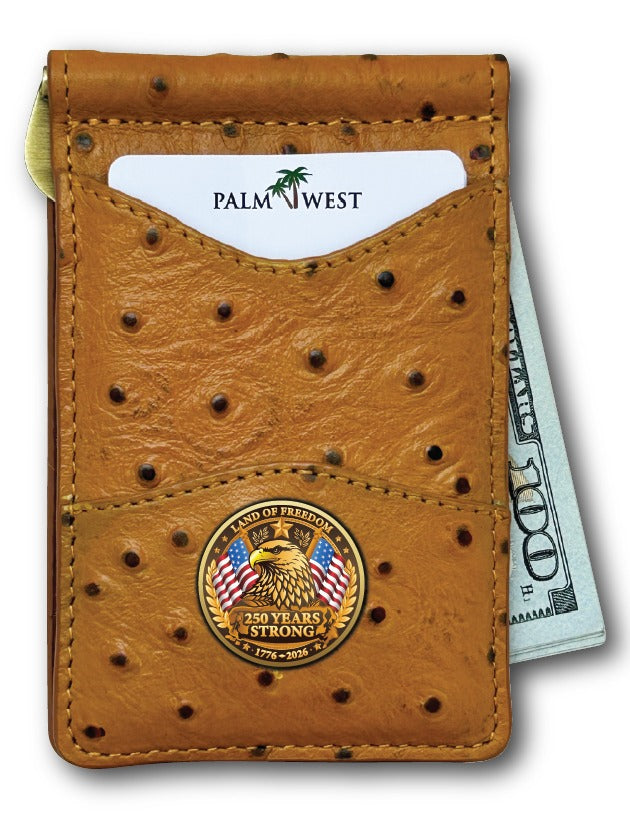 225MRFID Denver Money Clip - Tan Ostrich (250th Edition)