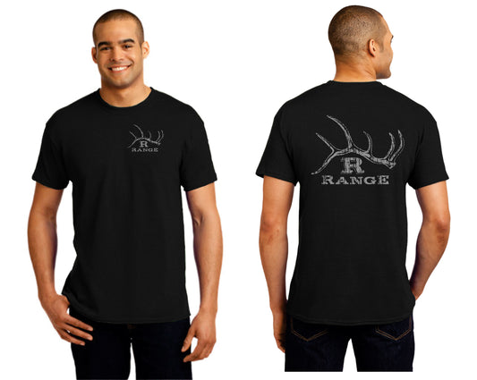 R Range Short Sleeve Distressed Antler Logo