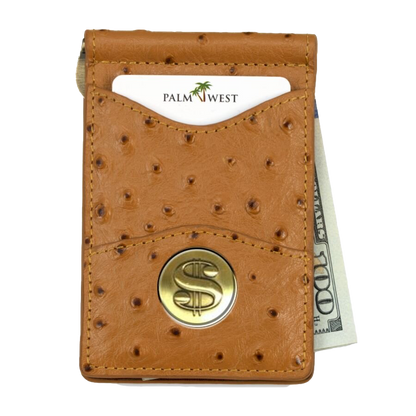 225MRFID Denver Money Clip - Ostrich Print