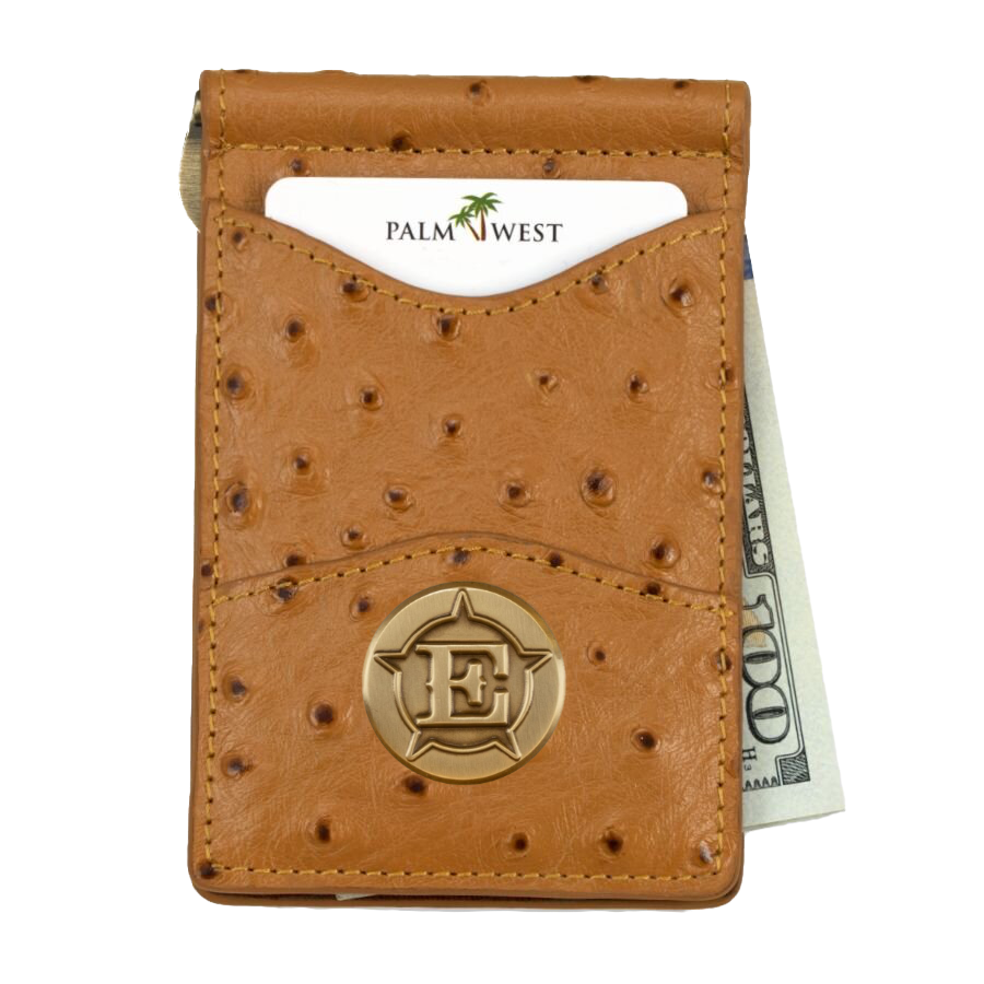 225MRFID Denver Money Clip - Ostrich Print