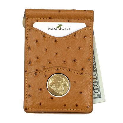 225MRFID Denver Money Clip - Ostrich Print