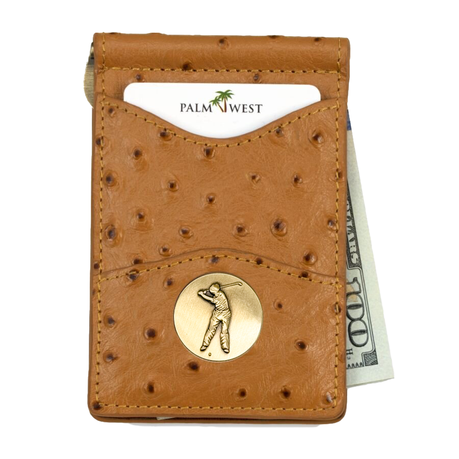 225MRFID Denver Money Clip - Ostrich Print