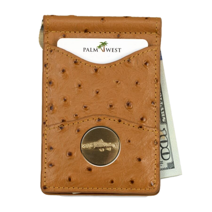 225MRFID Denver Money Clip - Ostrich Print