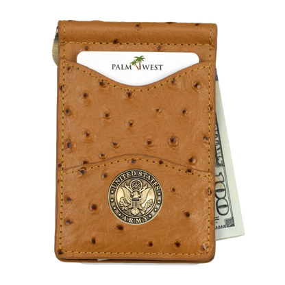 225MRFID Denver Money Clip - Ostrich Print