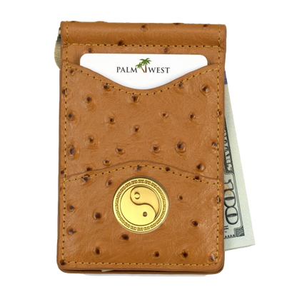 225MRFID Denver Money Clip - Ostrich Print