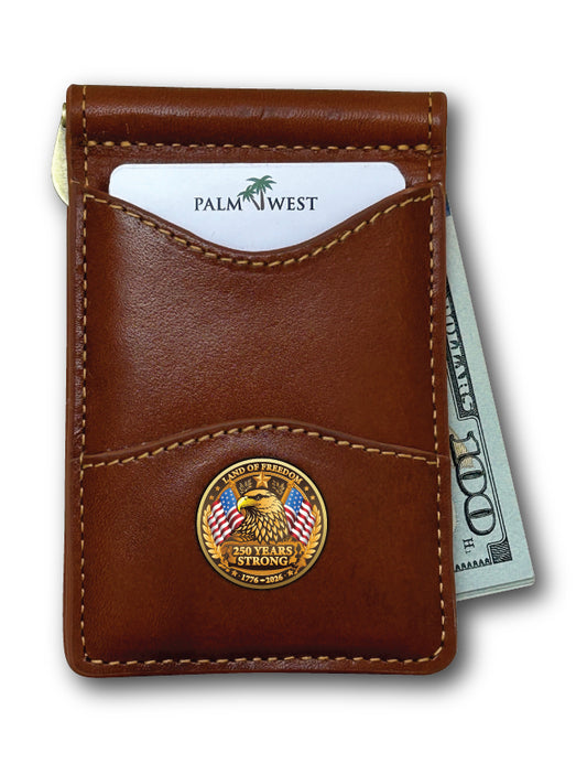 225MRFID Denver Money Clip - Saddle Brown (250th Edition)