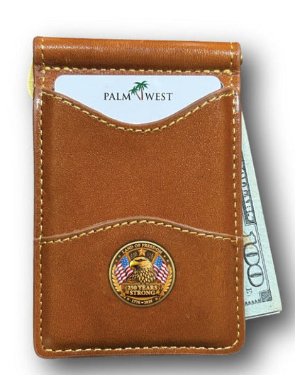 225MRFID Denver Money Clip - Saddle Tan (250th Edition)