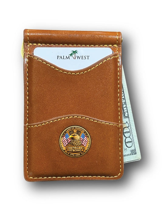 225MRFID Denver Money Clip - Saddle Brown (250th Edition)