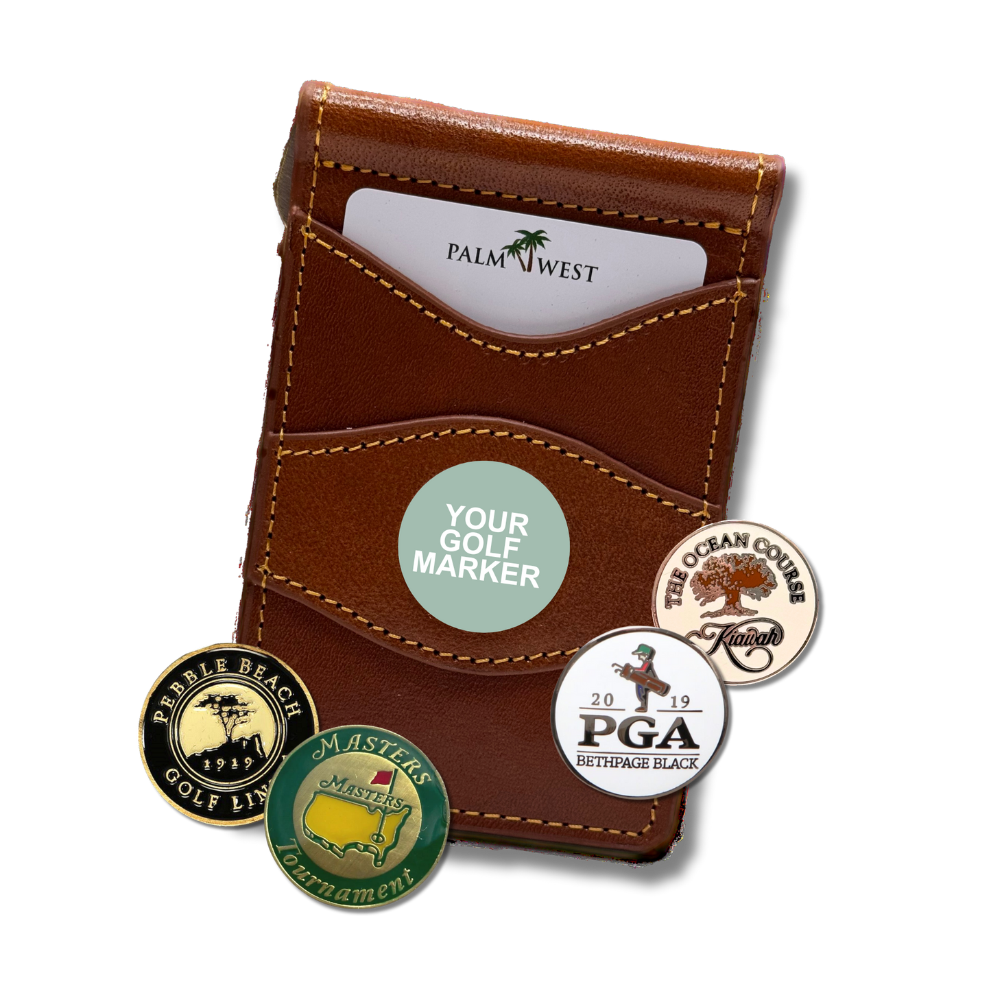 Club Ball Marker Money Clip, Saddle