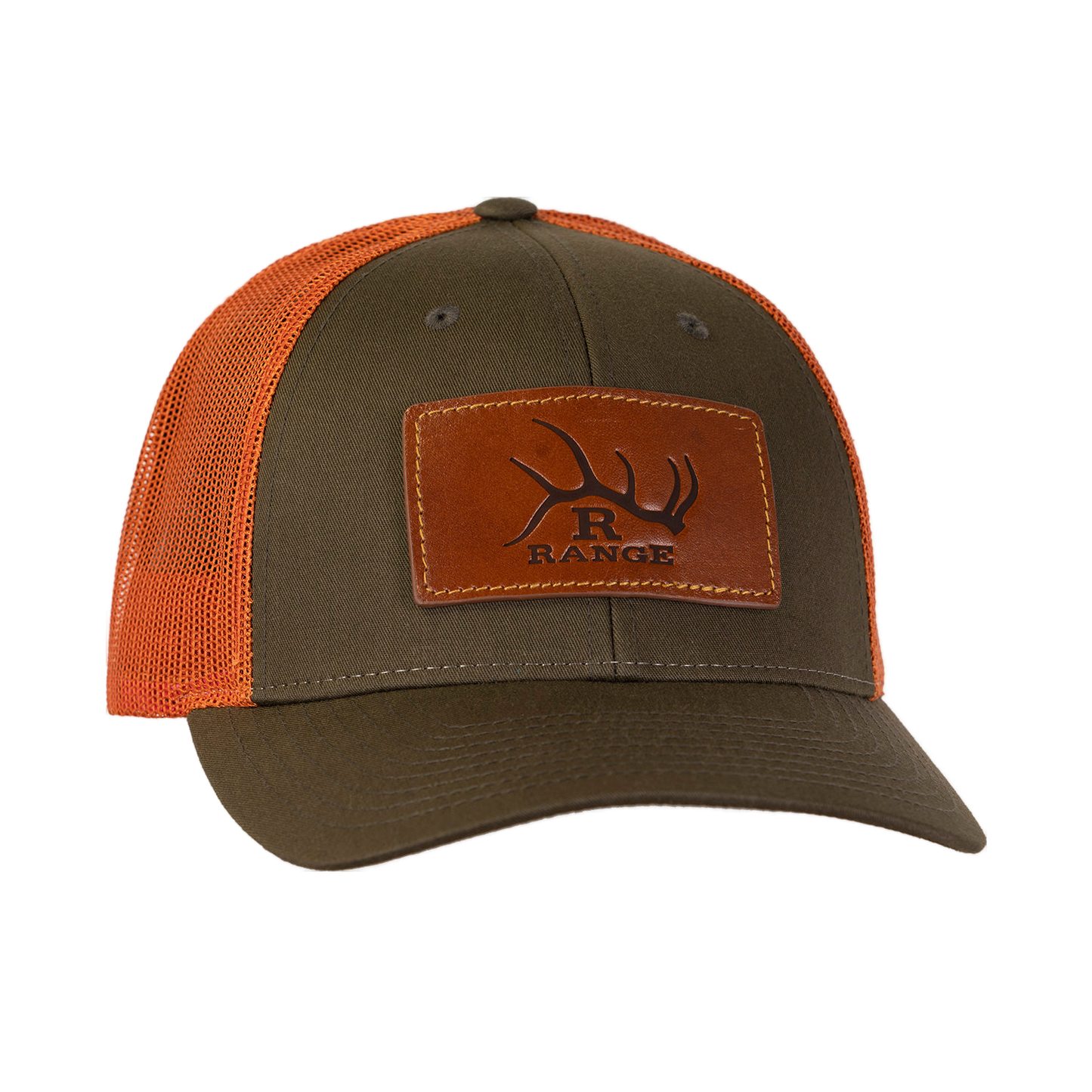 R Range Ball Cap Moss Green/Orange