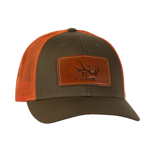 R Range Ball Cap Moss Green/Orange