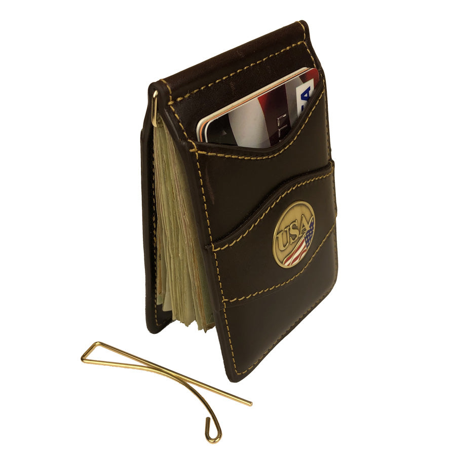 266MRFID Dodge Brown (Wire Clip Bill Holder)